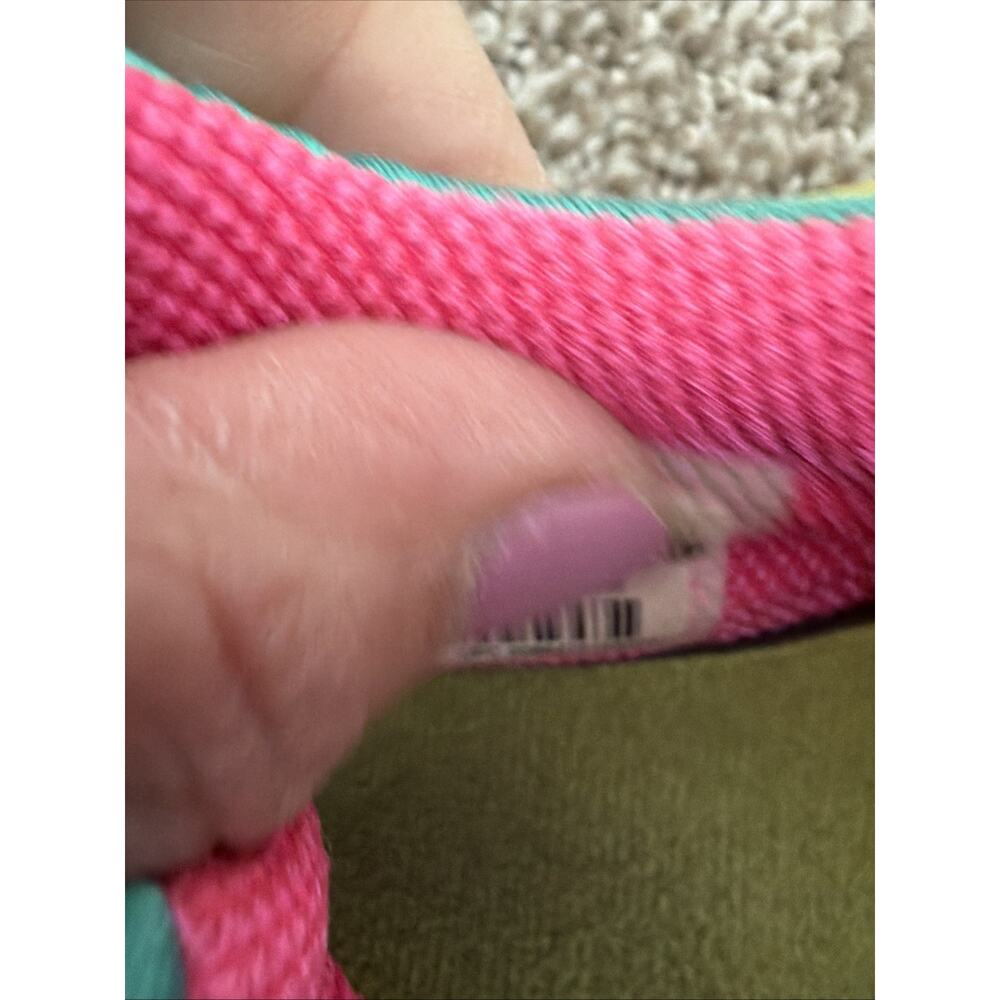 Nike Free Lime Green Pink Teal Kids Preschool Casual Shoes Size 3Y (7-10 yo) - Picture 9 of 10